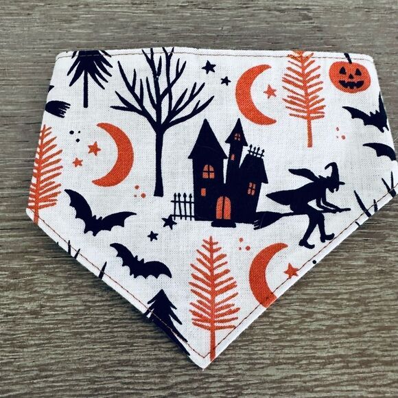 Other - Halloween Fall Dog Spooky Print Bandana Neck Collar XS